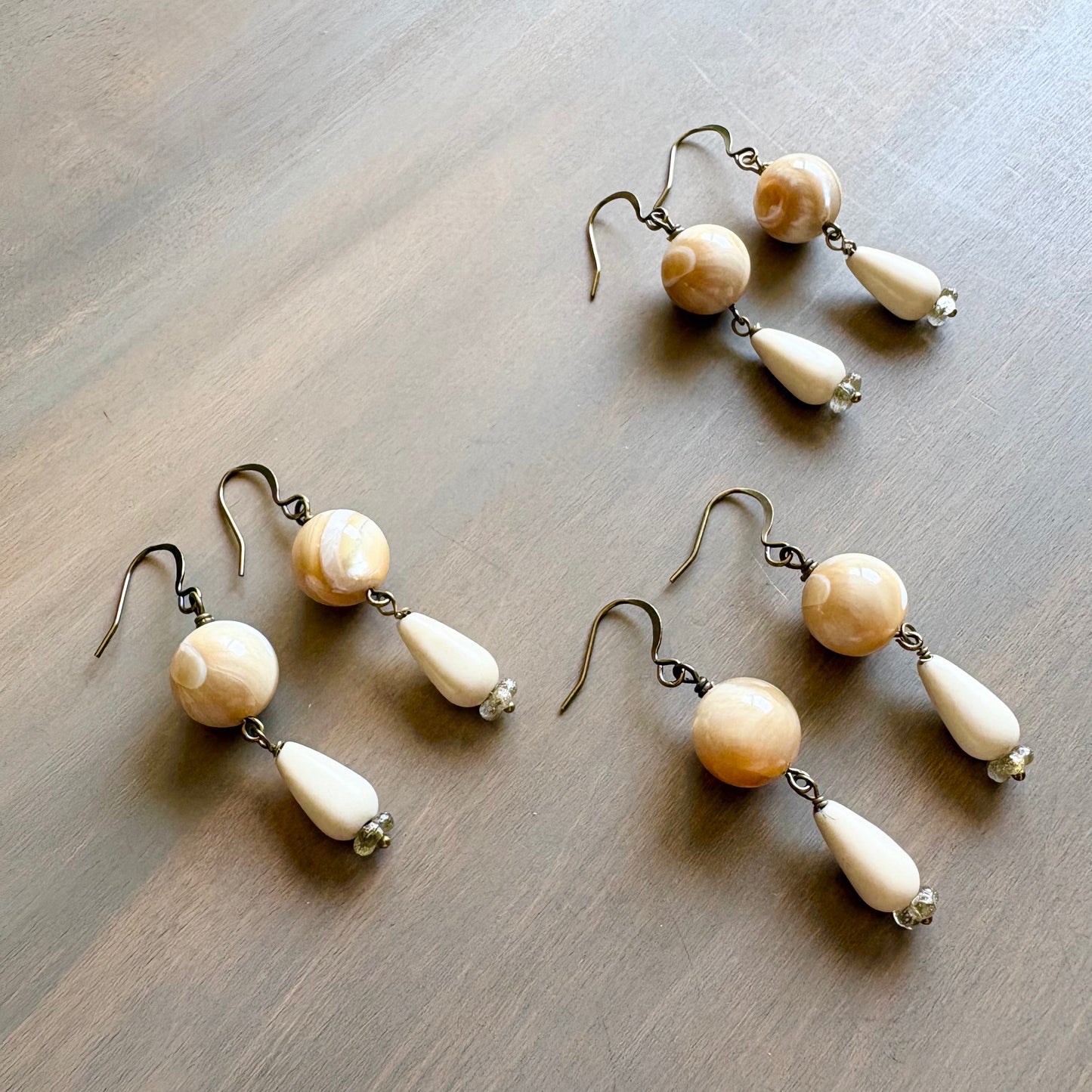 Mother Of Pearl Shell Drop Earrings