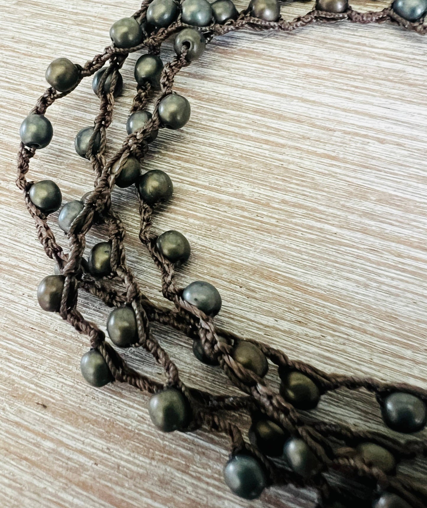 Layering Necklace Or Wrap Bracelet In Slate 