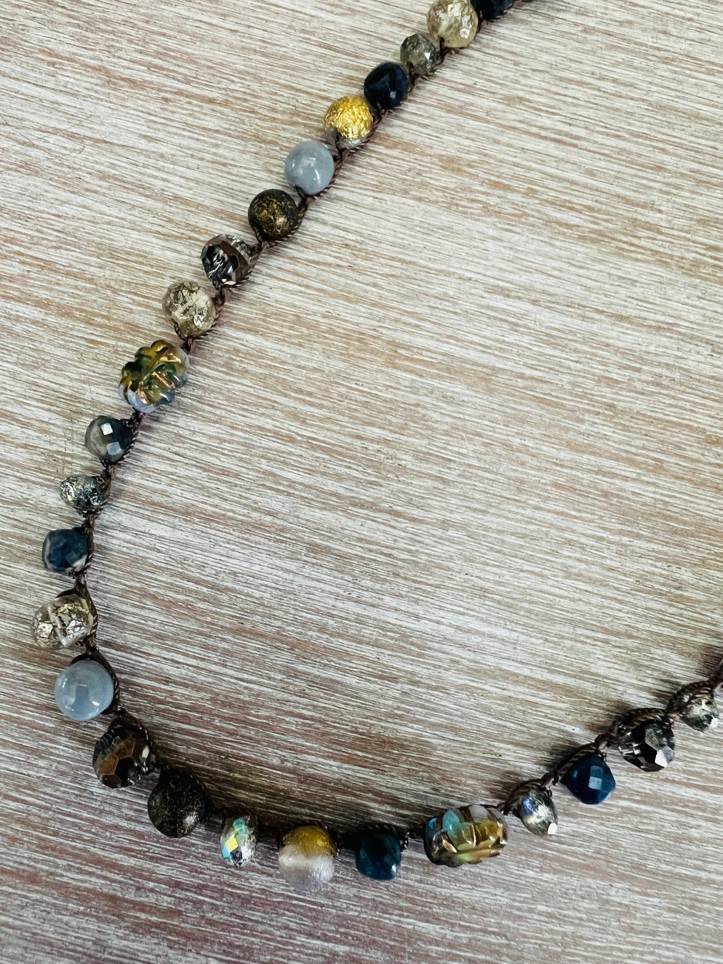 Maine Coastline Crocheted Necklace Or Wrap Bracelet