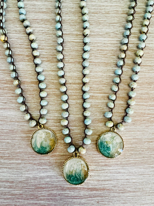 Handmade Underwater Beach Portal Pendant Necklace