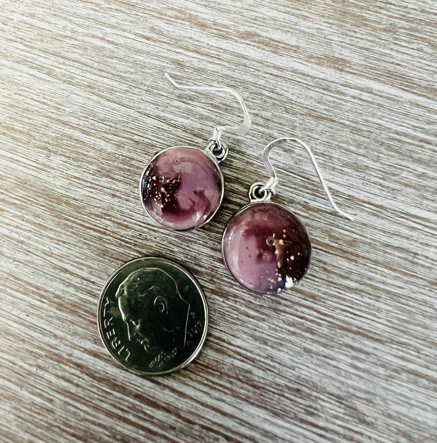Antique Rose Portal Earrings With Sterling Silver Hooks