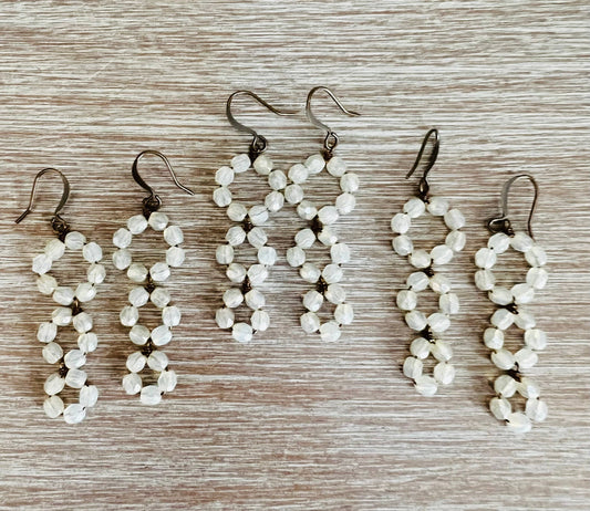 Opal Crystal Triple Loop Earrings