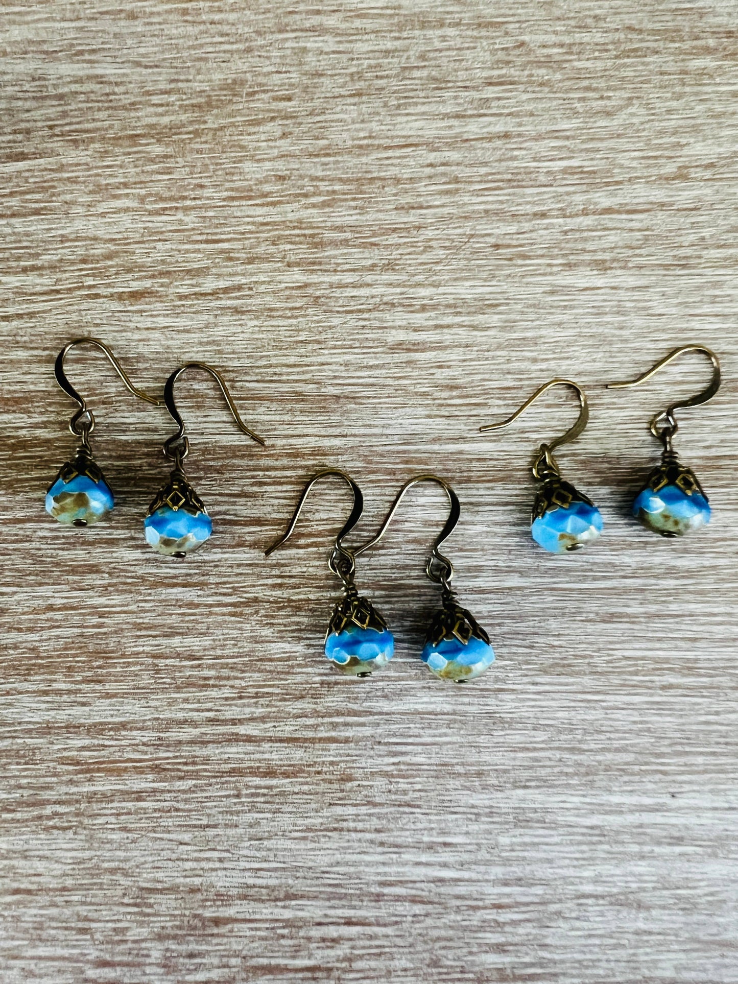 Earthen Beauty Drop Earrings in Cornflower Cottage Blue