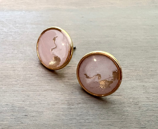 Pink Champagne Blush Portal Stud Earrings