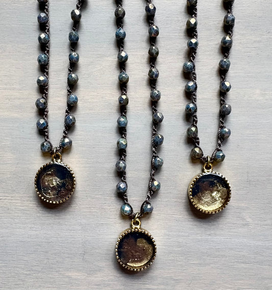 Small Dark Sky Portal Necklace