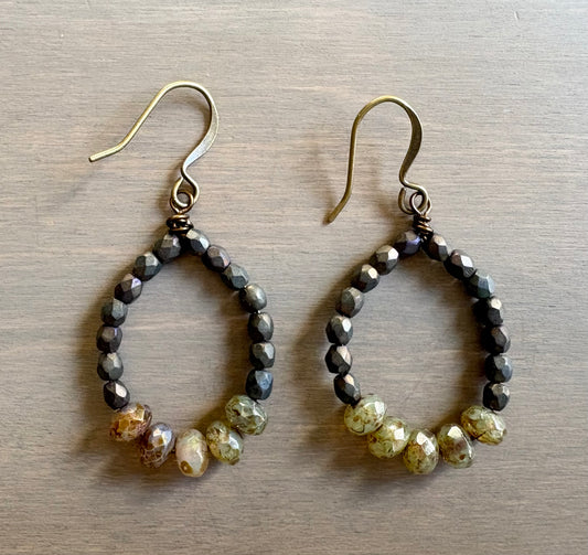 Crystal Color Block Earrings