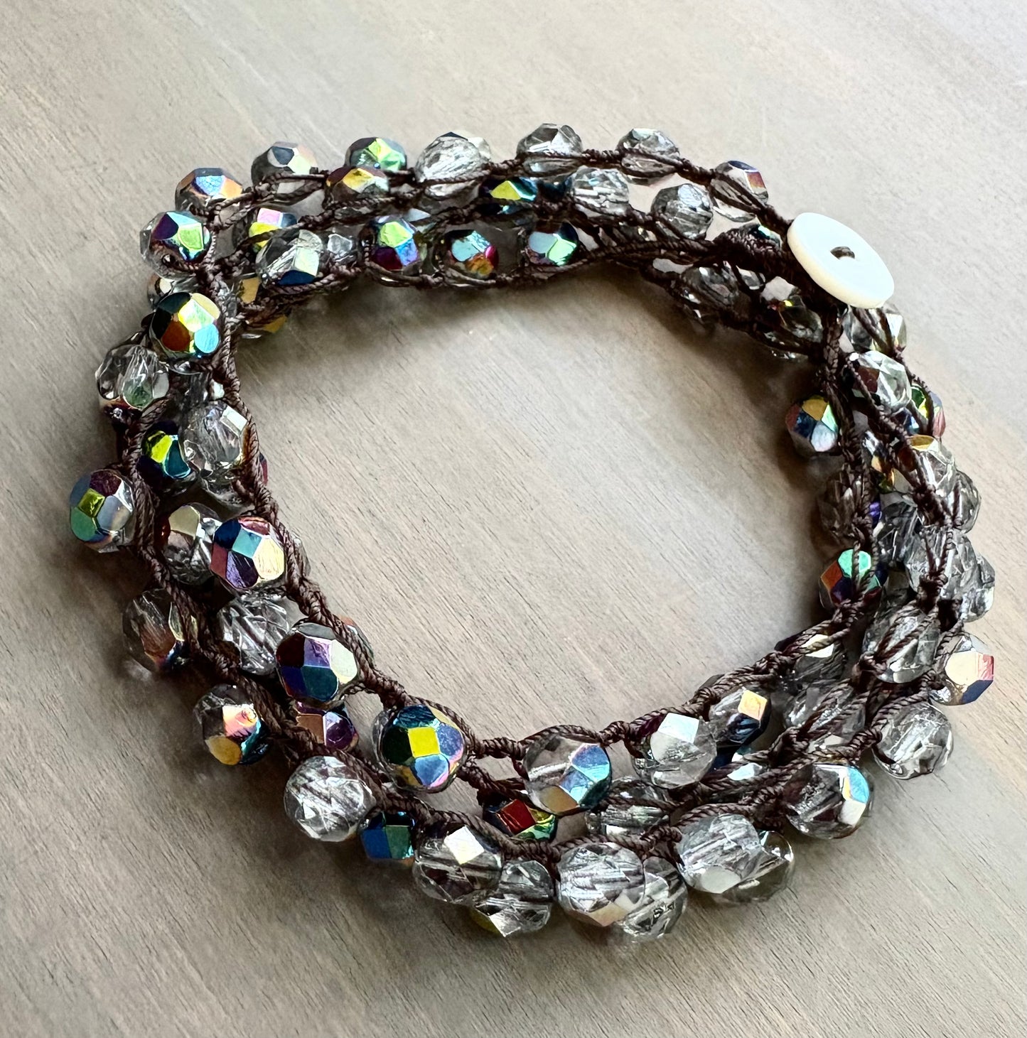 Chrome Shimmer Long Crystal Strand