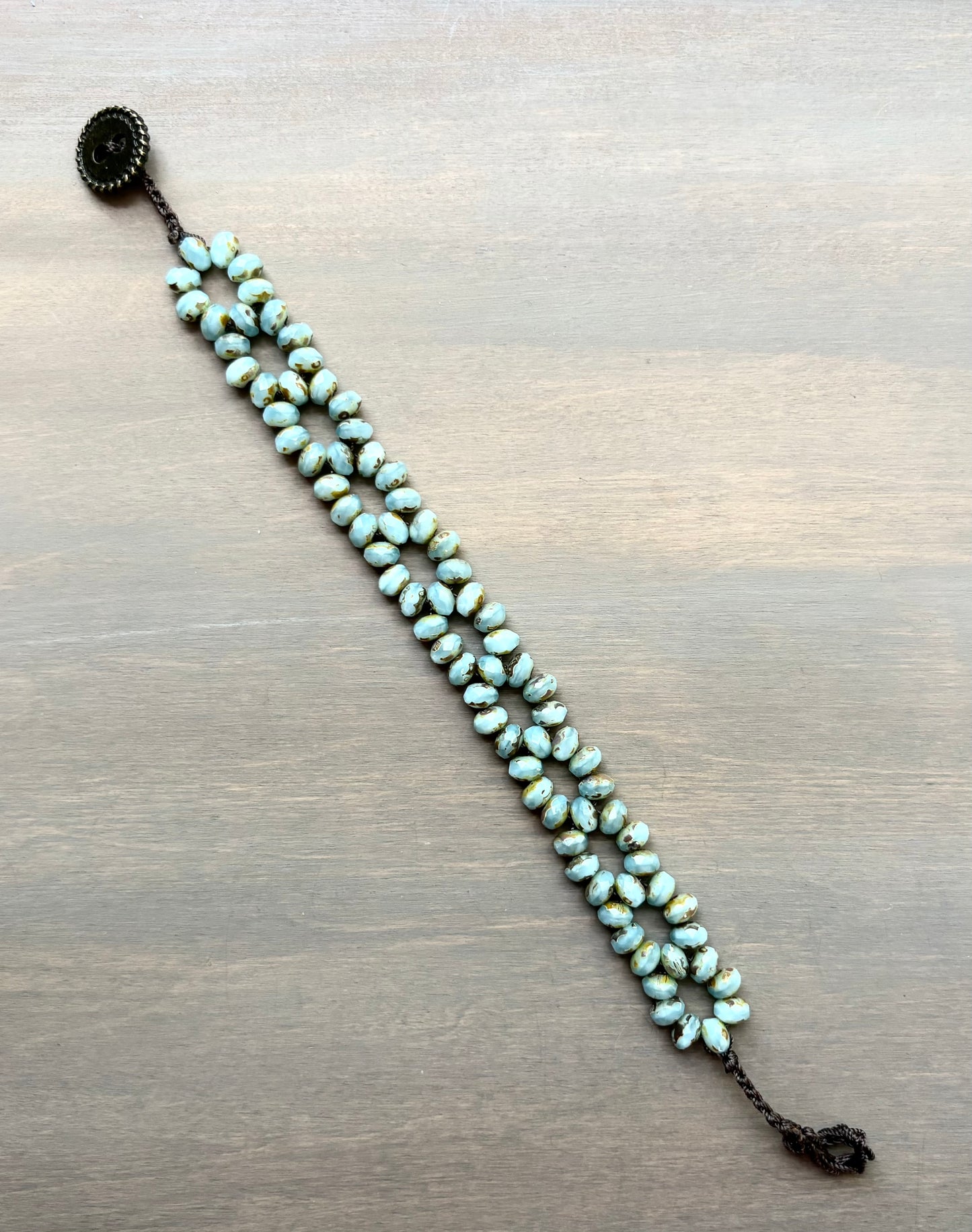 Woven Friendship Link Bracelet In Soft Pale Blue