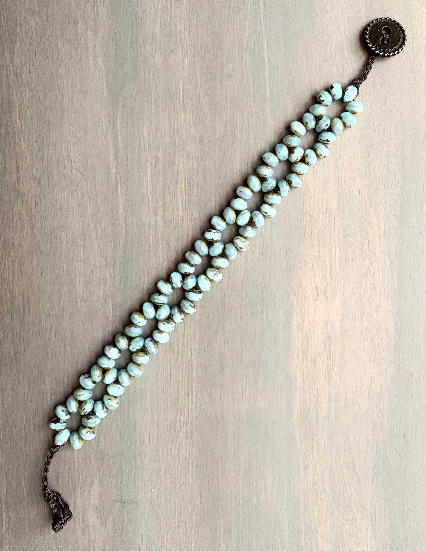Woven Friendship Link Bracelet In Soft Pale Blue