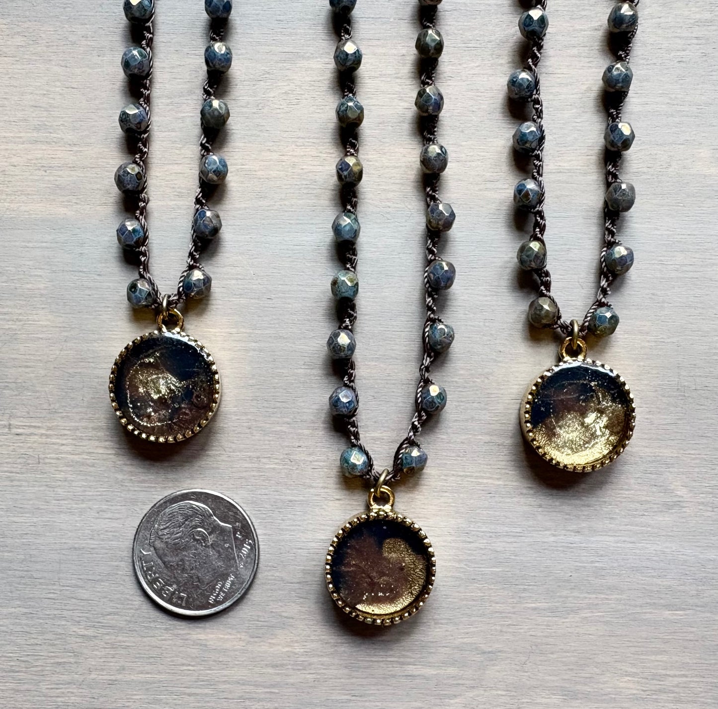 Small Dark Sky Portal Necklace